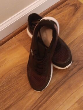 Women's Black and Pink Athletic Sneakers